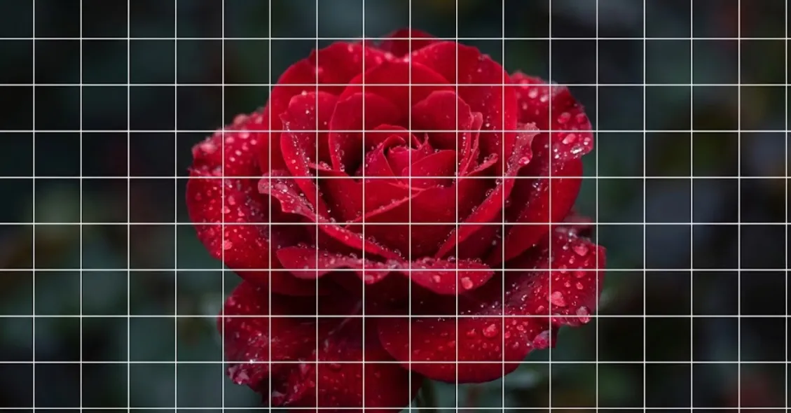 Flower drawing reference grid