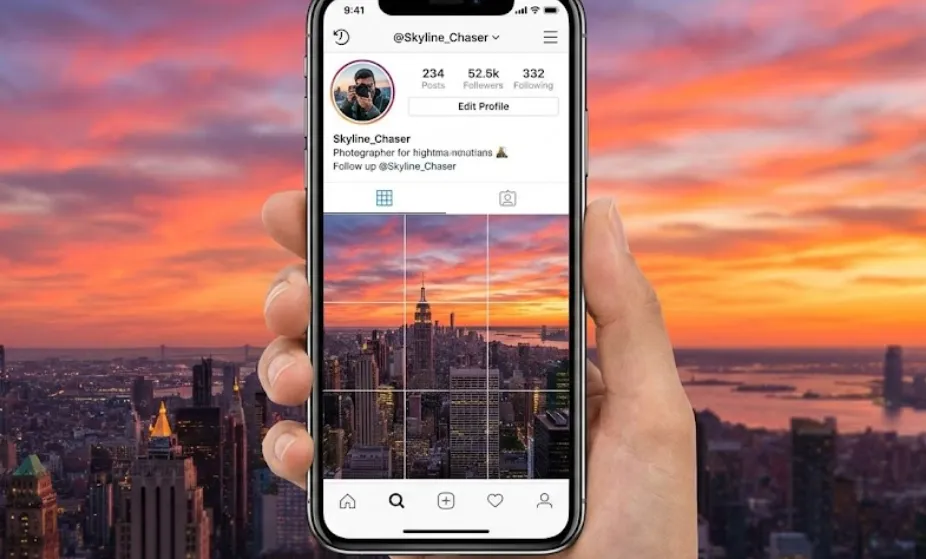 Professional Instagram grid split
