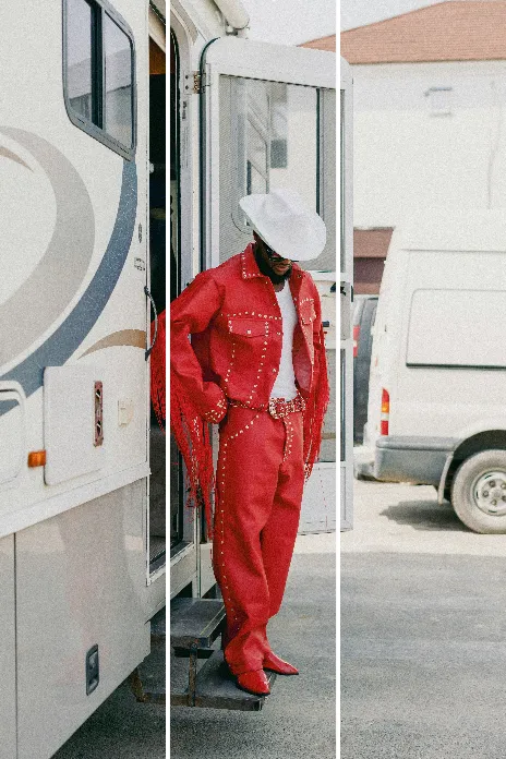Man portrait split for Instagram